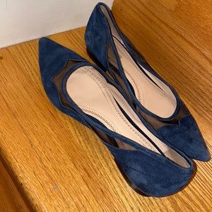 velvet navy flat